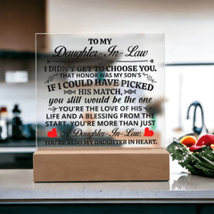 To My Daughter-in-Law Honor – Acrylic Square
